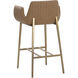 Lucano 40 inch Milliken Cognac Barstool